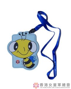 Happy Bee card holder (with lanyard)